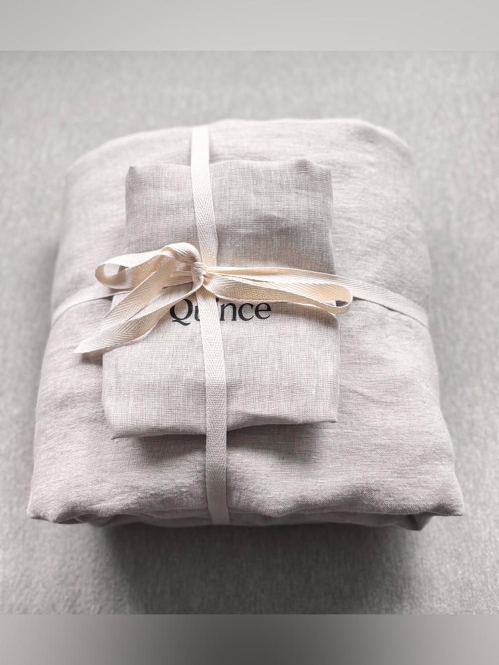 Quince European Linen Duvet Cover Natural Chambray Full/Queen